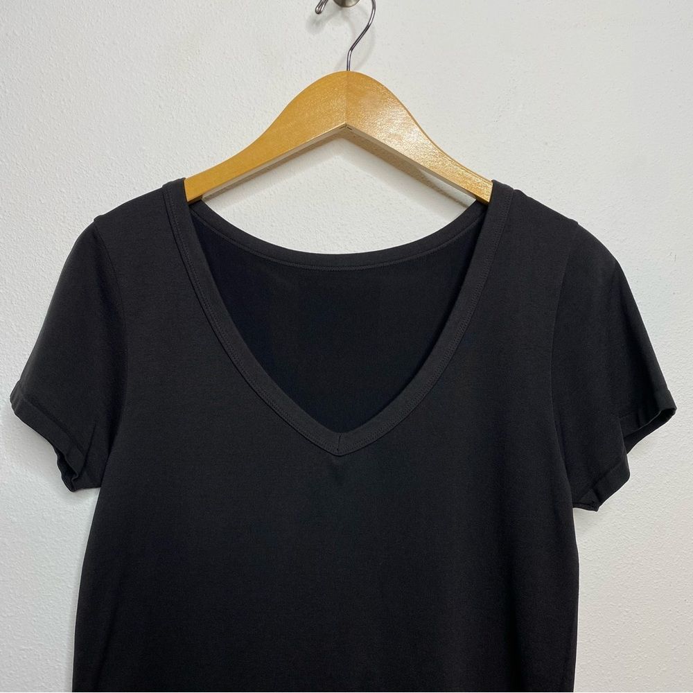 Basic Black V Neck Skims-Like Top